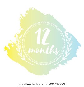Decorative sticker, ten months 

