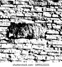 Decorative stone wall. Background texture. Vector illustration.