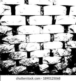 Dekorative Steinmauer. Hintergrundstruktur. Vektorgrafik.