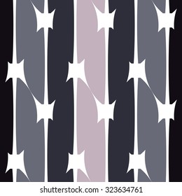 Decorative strips in vertical pattern, seamless vector background.