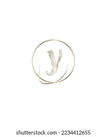 A decorative style mixed handcrafted designed letter Y vector logo template