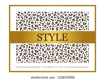 Decorative "style" text on leopard skin pattern 