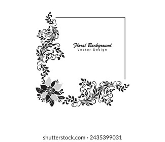 Decorative stylish floral Frame design vector , floral background