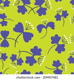 Decorative stylish spring seamless floral pattern.