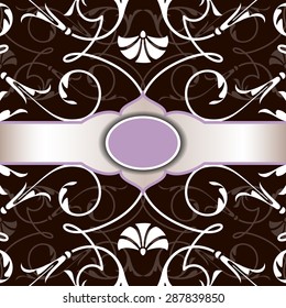 Decorative stylized background with ornamental pattern
