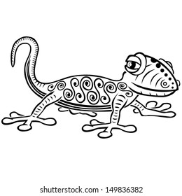 Decorative stylized vector Gecko