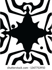 Decorative sulhouette shadow vector pattern tile shape design for creative ideas