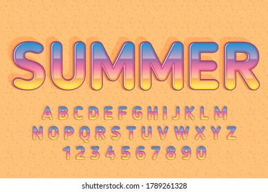 decorative summer Font and Alphabet