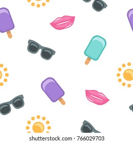 Decorative summer pattern, vector illustration.