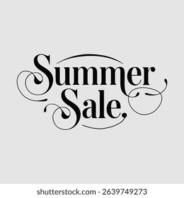 Decorative Summer Typography Vector Design