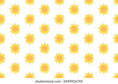 Decorative sun seamless pattern design
