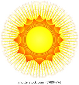 Decorative sun (vector)