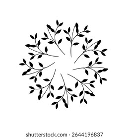 Decorative sunburst design black and white