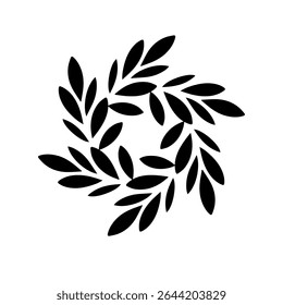 Decorative sunburst design black and white