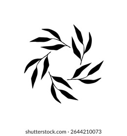 Decorative sunburst design black and white