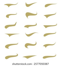 decorative swashes. Swoosh and swash tails vector