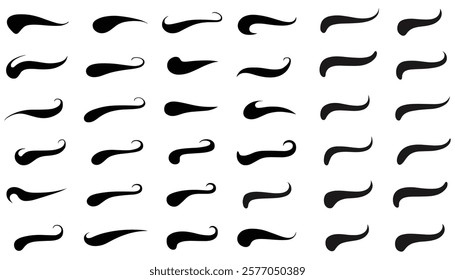 decorative swashes. Swoosh and swash tails vector