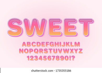 decorative sweet text Font and Alphabet