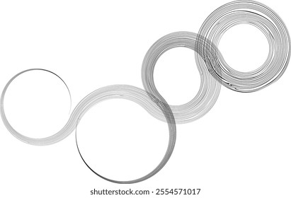 Decorative swirl of line. Intertwined curved lines .Abstract flow linear fluid shapes .Curly design element. Music sound wave . Swirl calligraphic flourish divider ornament design. Curve lines Vector 