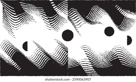 Decorative swirl of line. Roughen curved lines .Abstract flow linear fluid shapes .Curly design element. Music sound wave . Swirl calligraphic flourish divider ornament design. Curve lines Vector