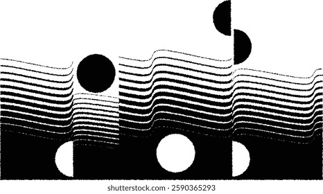  Decorative swirl of line. Roughen curved lines .Abstract flow linear fluid shapes .Curly design element. Music sound wave . Swirl calligraphic flourish divider ornament design. Curve lines Vector