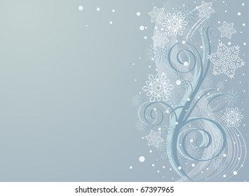 Decorative swirling winter design