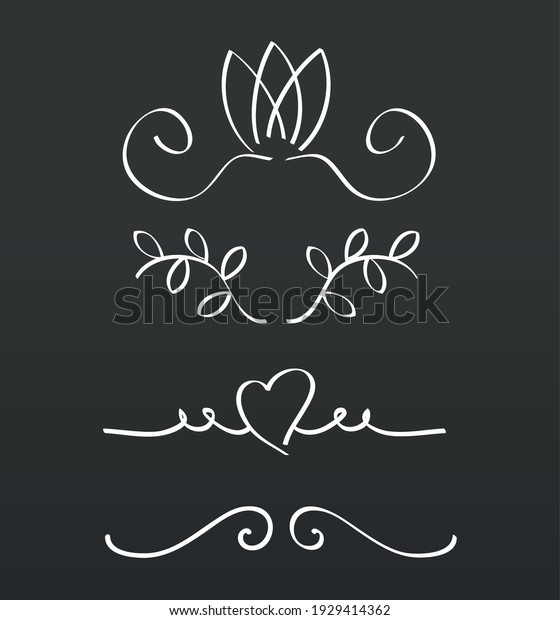 decorative swirls\
dividers black\
background