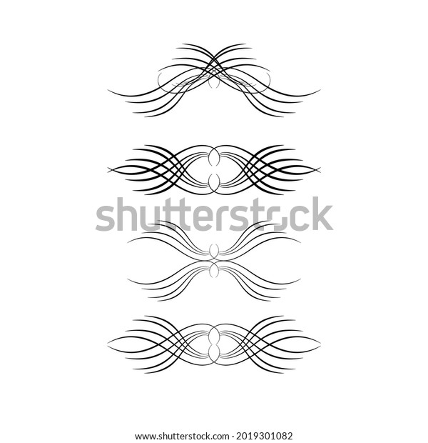 Decorative swirls dividers. Elegance line for
frame, invitation. Delimiter old text, calligraphic swirl border
ornaments and vintage divider. Ornament curl, calligraphy victorian
lines. Vector icons