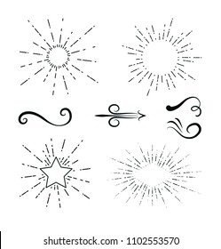 Decorative swirls hand draw