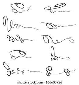 Decorative swirls; vector set 5; vintage borders, vignettes; scroll elements 