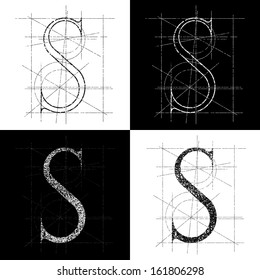 decorative symbol S, vector illustration, clip art