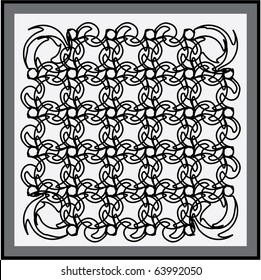 decorative symmetric ornament in the frame