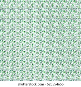 Decorative symmetry arabesque. Vector illustration. Medieval doodle royal pattern. Multicolor seamless pattern on a white background. Good for greeting card for birthday, invitation or banner.