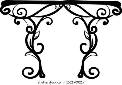 Tabla decorativa, ilustración, vector sobre fondo blanco.