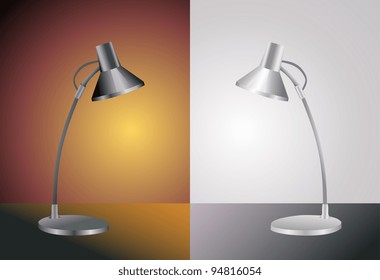 Decorative table lamp isolated on white background