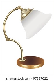 Decorative table lamp isolated on white background