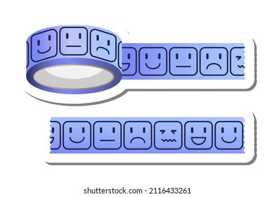 decorative tape with emoji sticker