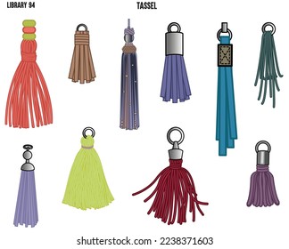 DECORATIVE TASSEL IN EDITABLE VECTOR