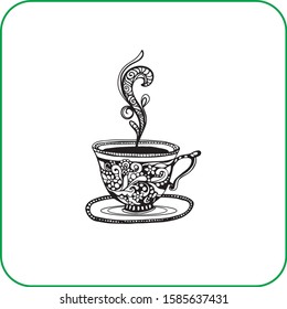 Decorative TEA coffe Vector illustration