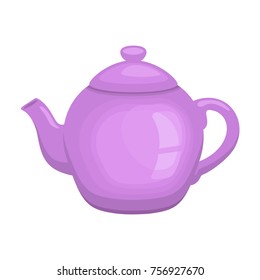 Decorative teapot isolated on white background.