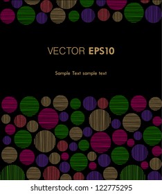 Decorative template for design and decoration with geometric colorful abstract circle pattern and place for your text