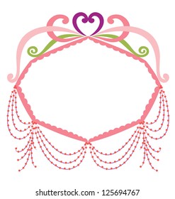 A decorative template for formal invitation or wedding with space for text or information in the middle.