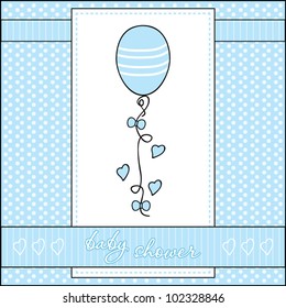 Decorative template frame design for baby arrival, baby shower concept, vector illustration