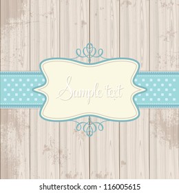 Decorative template frame design for perfect memories on a wooden board pattern, scrapbook concept, vector illustration