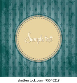 Decorative template frame design for various purposes, old retro style, vector background illustration