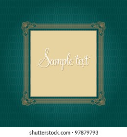 Decorative template frame design for various purposes, decorative frame, vector background illustration