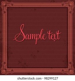 Decorative template frame design for various purposes, decorative frame, vector background illustration