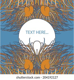 Decorative template for greeting card ore cover page. Vector format.