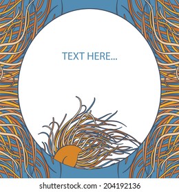 Decorative template for greeting card ore cover page. Vector format.