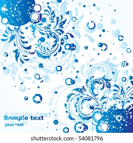 Decorative template grunge background, illustration